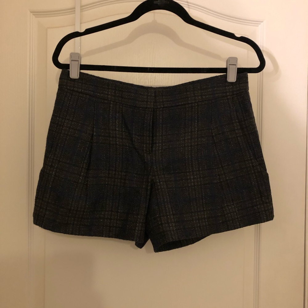 Theory Plaid Shorts